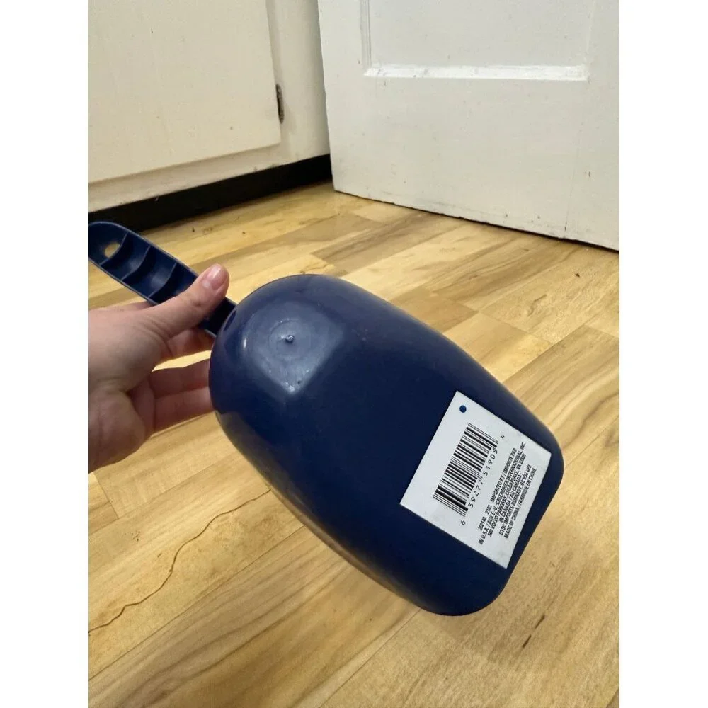 Blue Plastic Kitchen Scoop with Handle